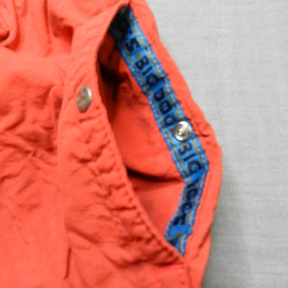 VINTAGE Big Dogs Swim Trunks Shorts Women's XL Orange Nylon Lined Logo - Picture 7 of 12